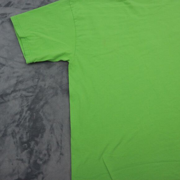 Piece Love Workout Shirt Men L Green Gildan Short Sleeve Crew Graphic Print T - Picture 10 of 15